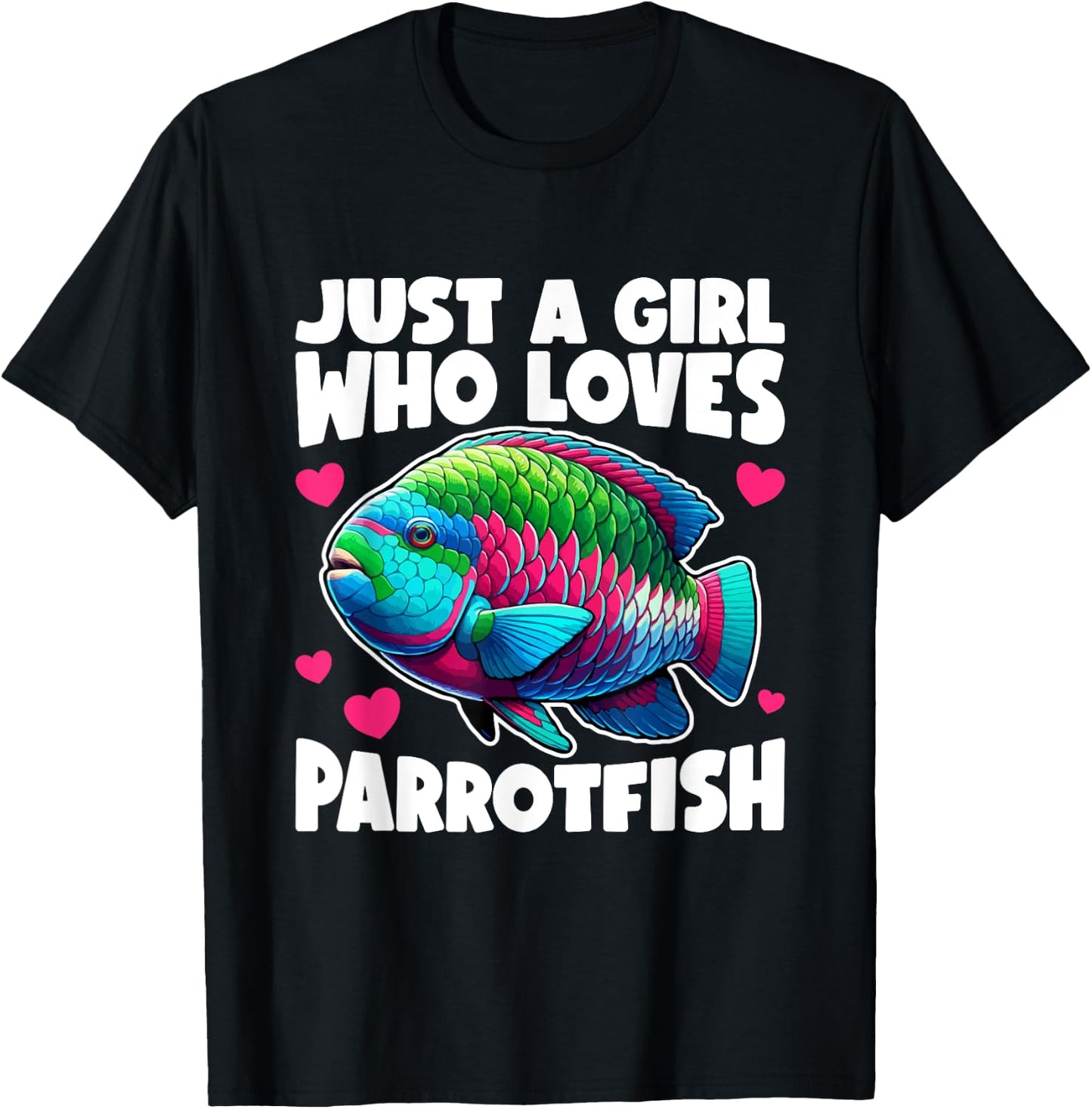 Parrotfish Just A Girl Parrotfish T-Shirt - T-Shirt | Black
