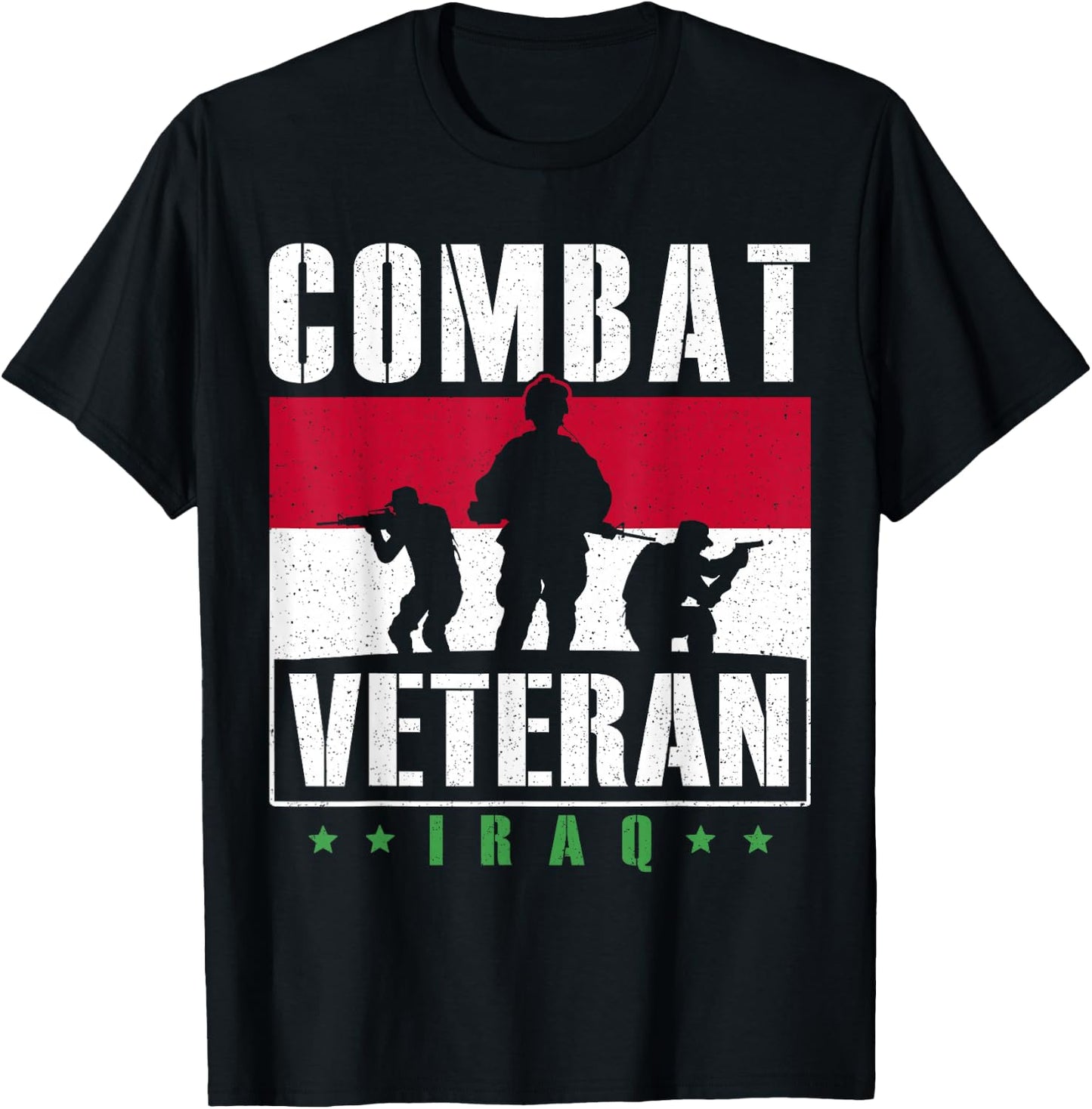 Combat Veteran Iraq Veteran's Day Veterans Combat Veteran T-Shirt - T-Shirt | Black