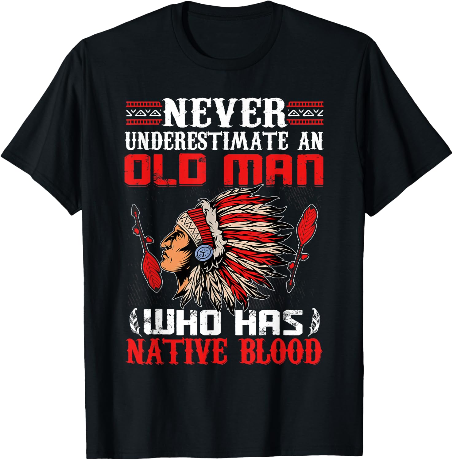 Native American Art Lover Chief Native Indian T-Shirt - T-Shirt | Black