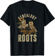 Eulen-Fan-Genealoge Genealogie Roots Geschenke Genealogy Owl - -Adults - Black - Small - Short Sleeve - Cotton 60%, Polyester 40% T-Shirt - T-Shirt | Black