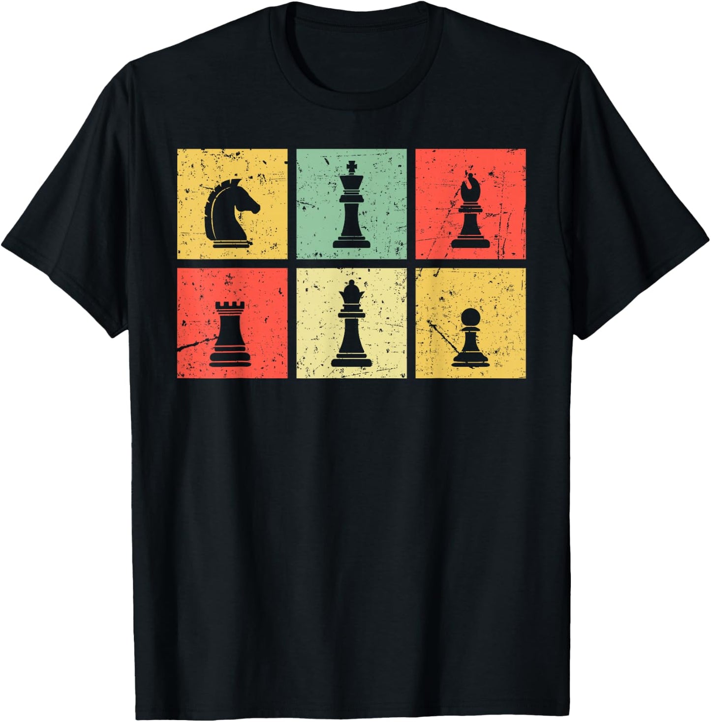 Funny Chess Gift Women Boys Kids Chess Player Pieces T-Shirt - T-Shirt | Black
