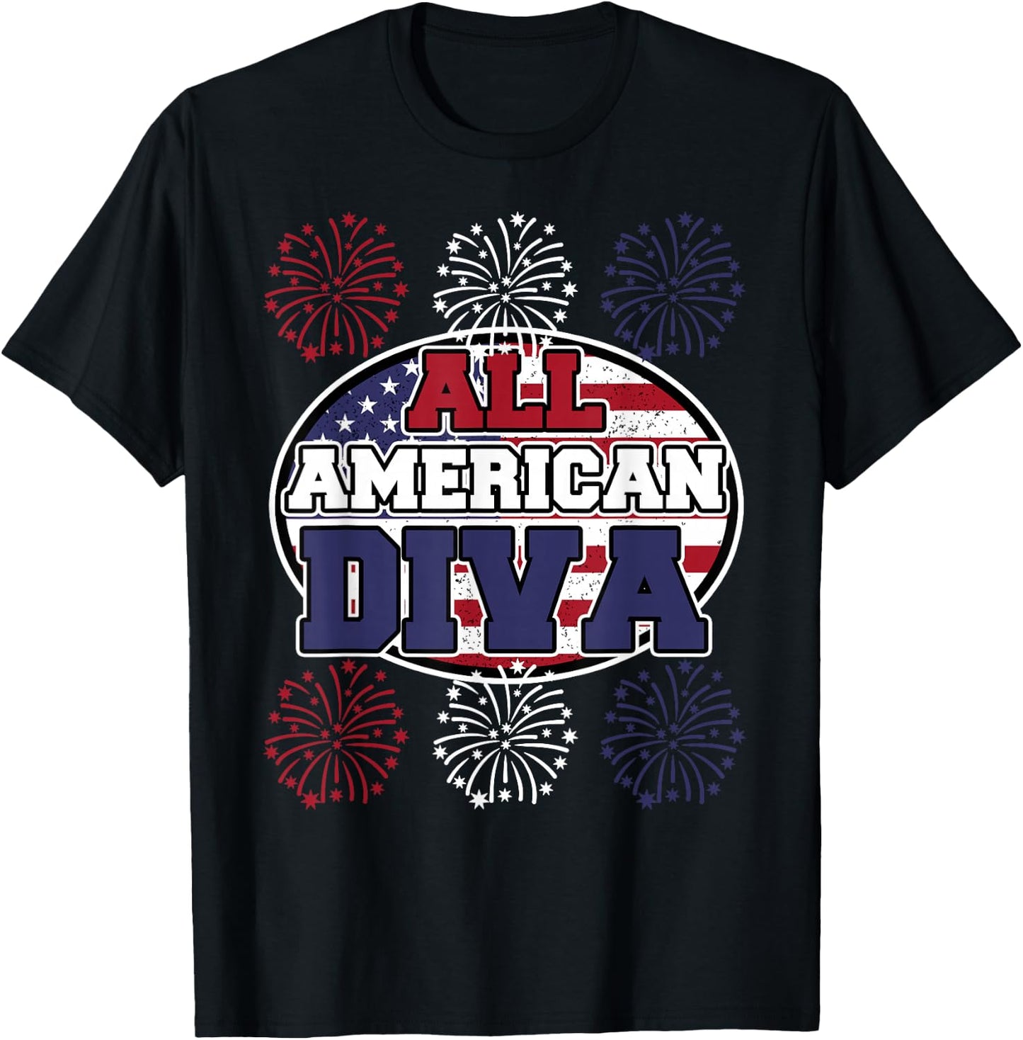 All American Diva - Party - American Diva T-Shirt - T-Shirt | Black