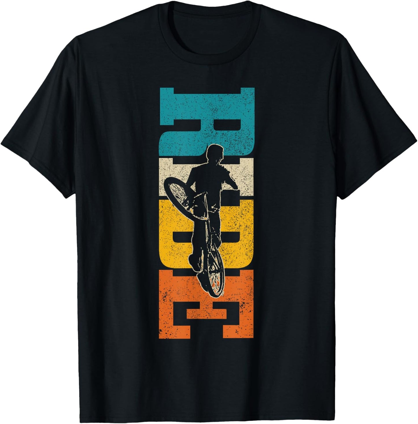 Mountain Bike MTB Ride Downhill Vintage Mountain Biker T-Shirt - T-Shirt | Black