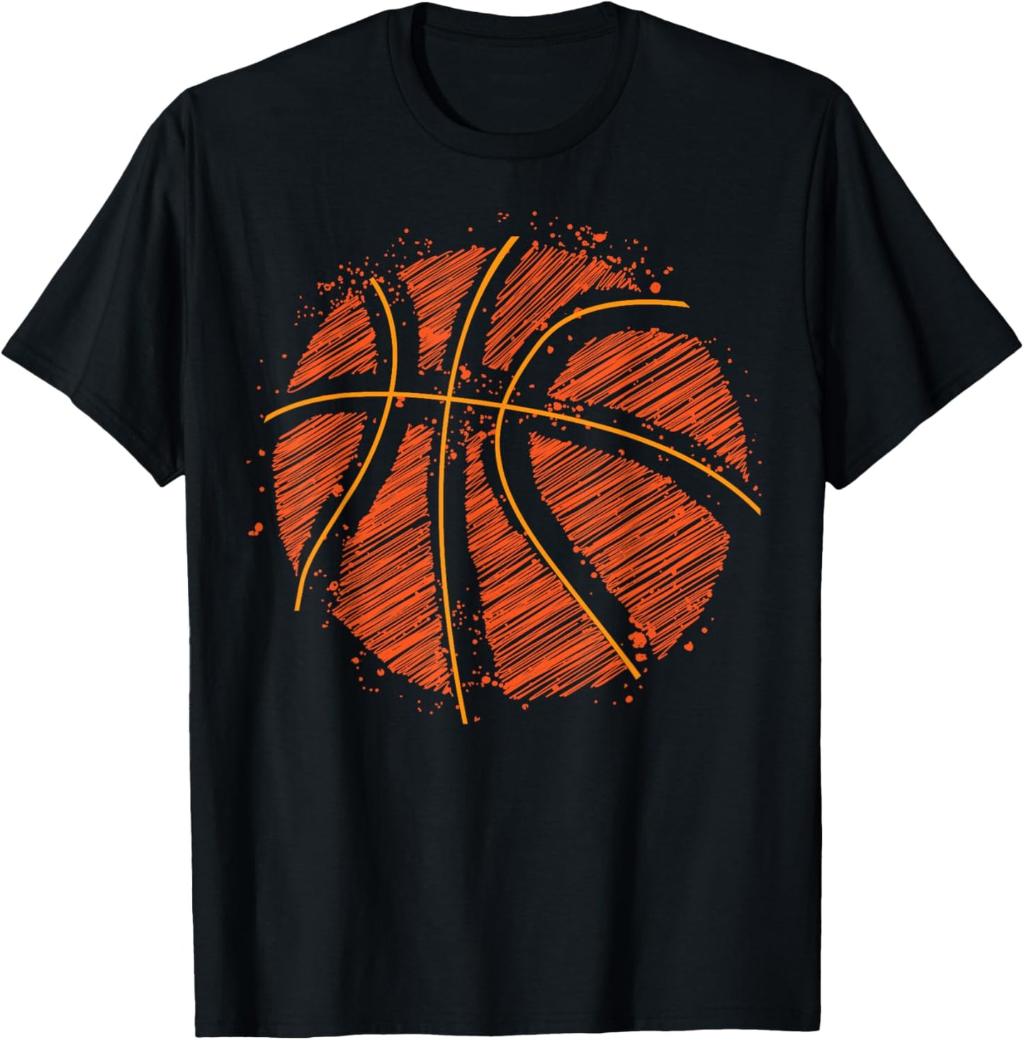 Basketball Strokes Graphic Graffiti Cool Basketball Player T-Shirt - T-Shirt | Black
