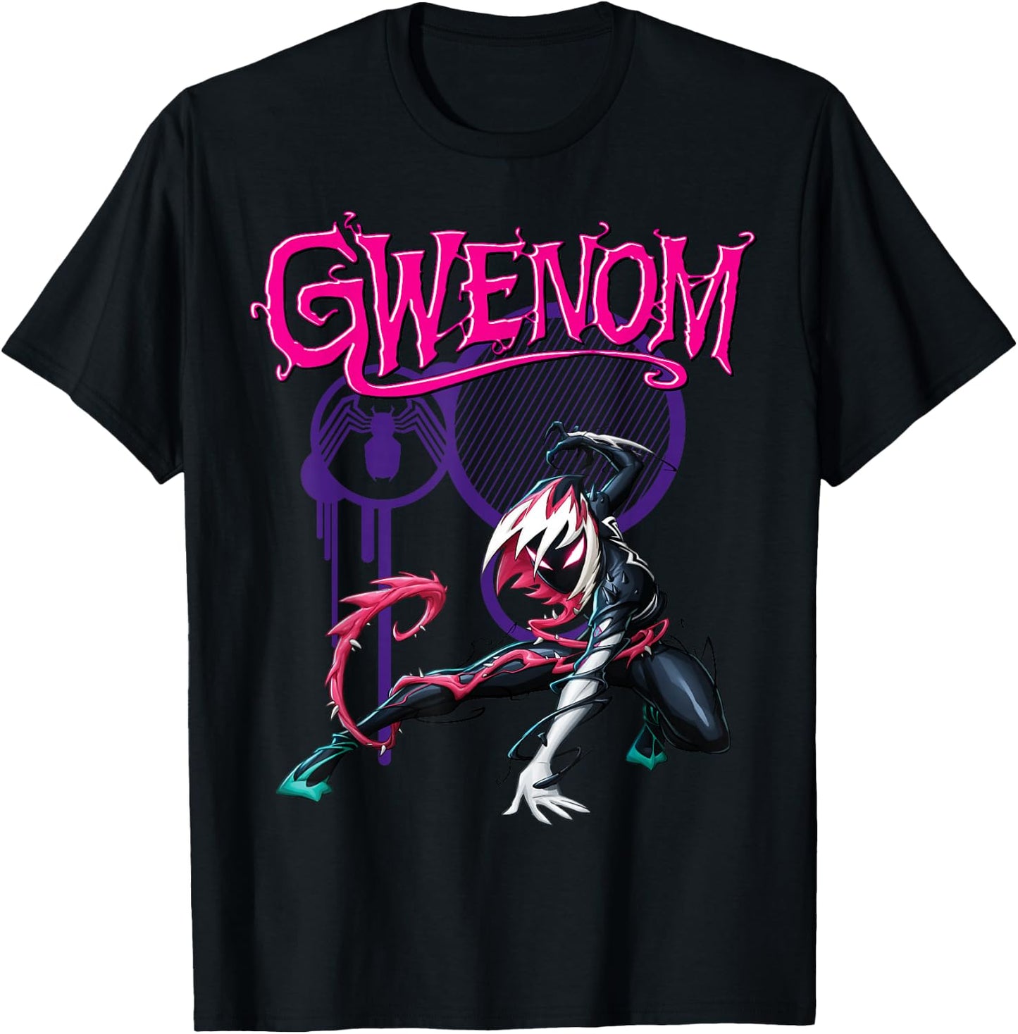 Marvel Spider-Man Maximum Venom Gwenom Small T-Shirt - T-Shirt | Black