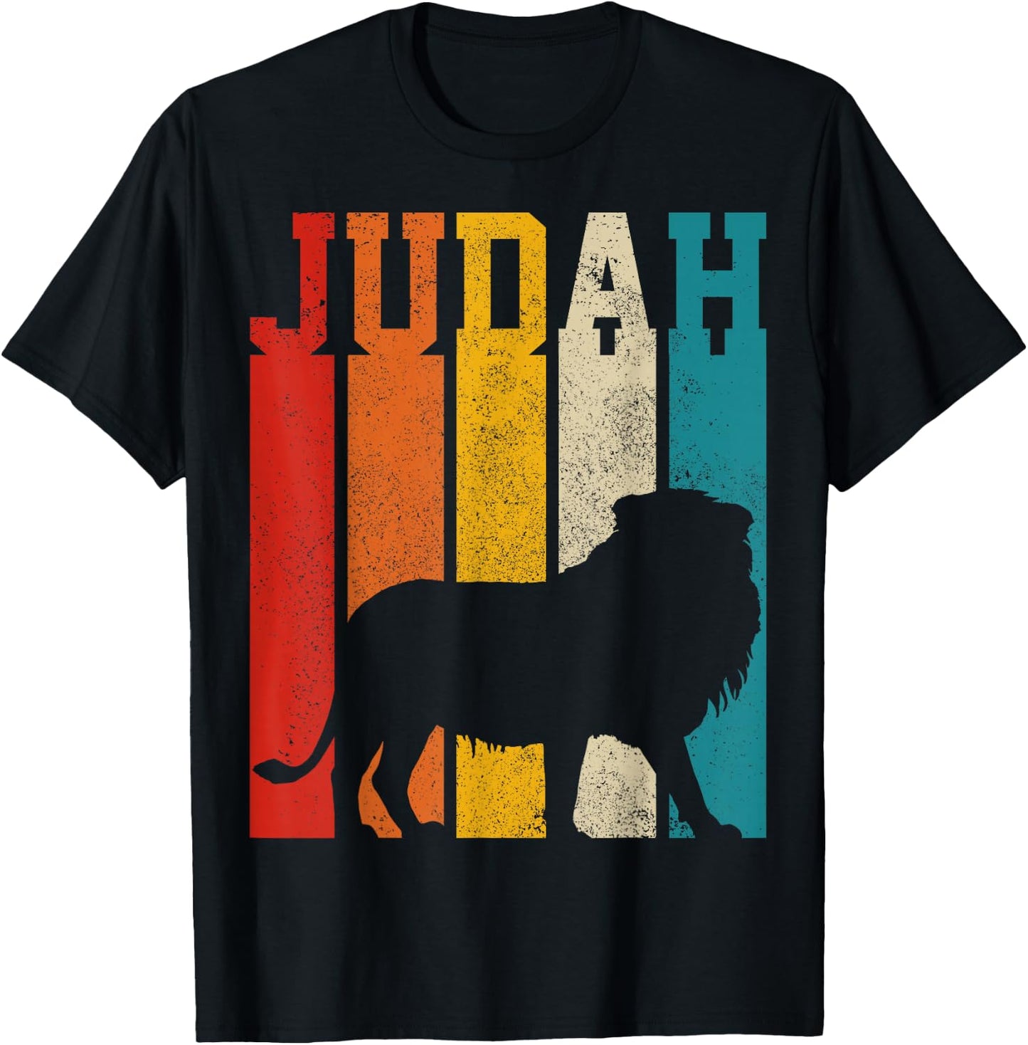 Lion Of Judah Rastafari Ethiopia Africa Reggae Vintage Lion T-Shirt - T-Shirt | Black
