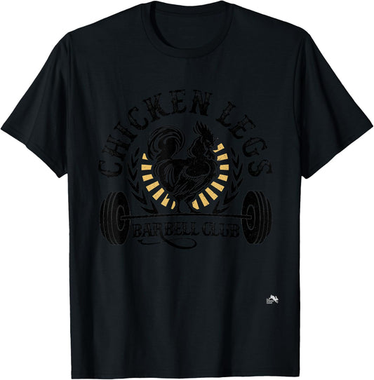 Funny Chicken Legs Barbell Work Out Gym T-Shirt - T-Shirt | Black