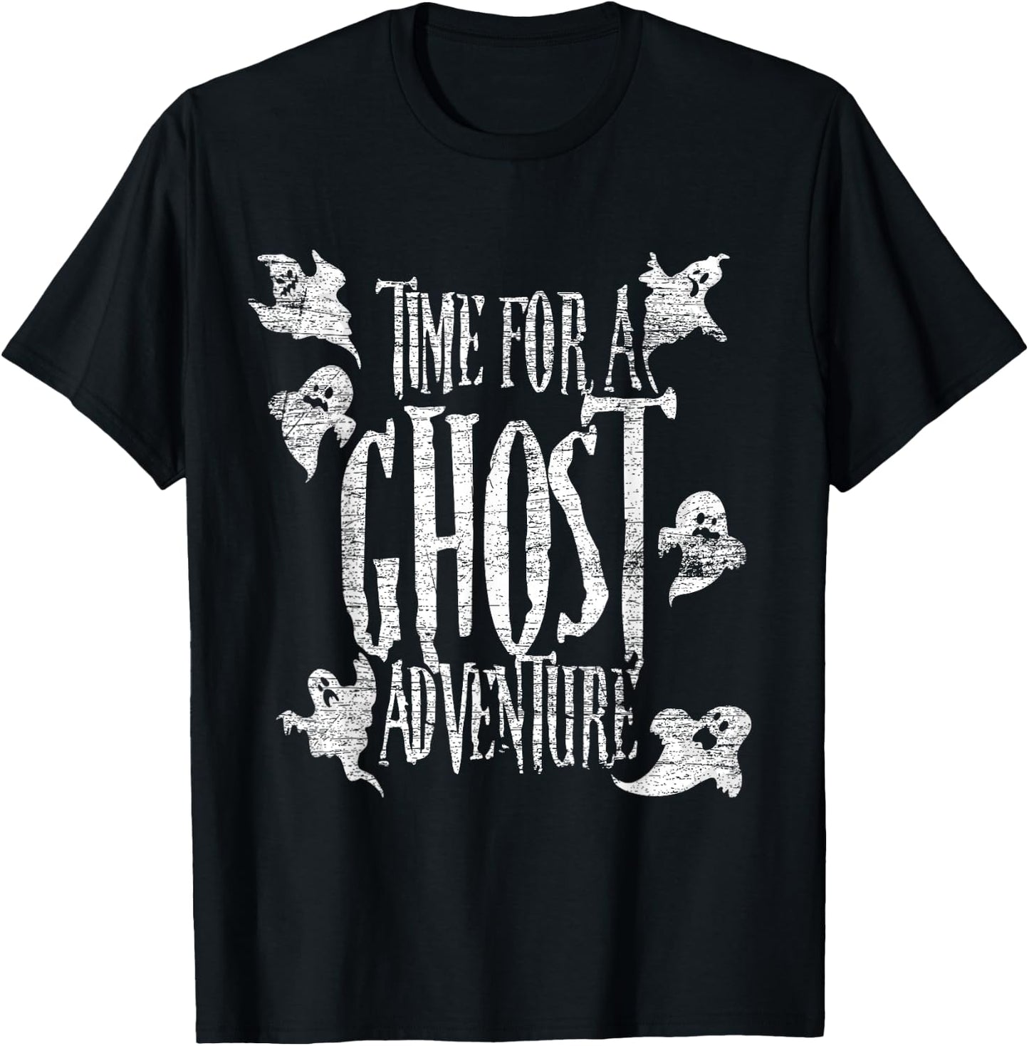 Time For A Ghost Adventure Ghost T-Shirt - T-Shirt | Black