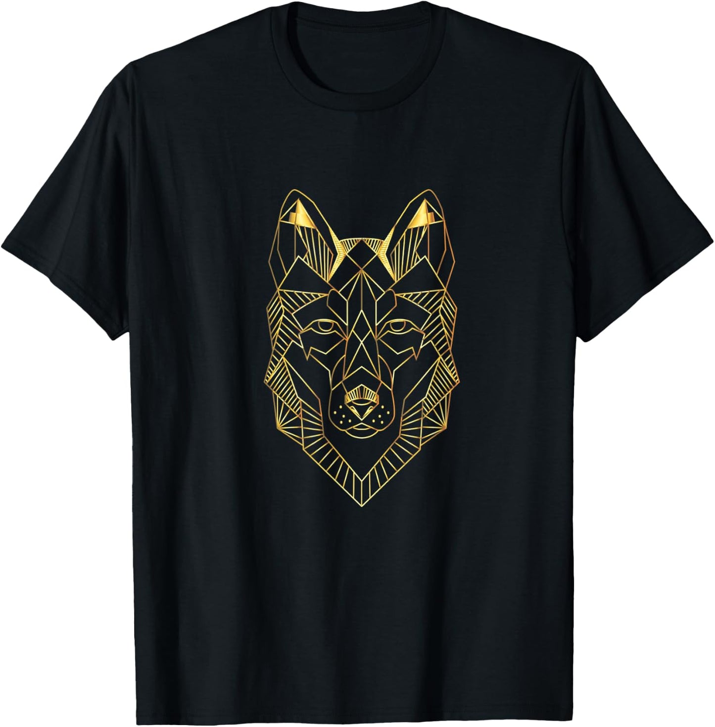 Golden Wolf T-Shirt - T-Shirt | Black