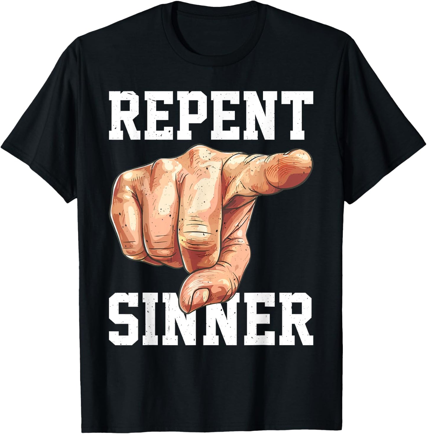 Repent Sinner T-Shirt - T-Shirt | Black