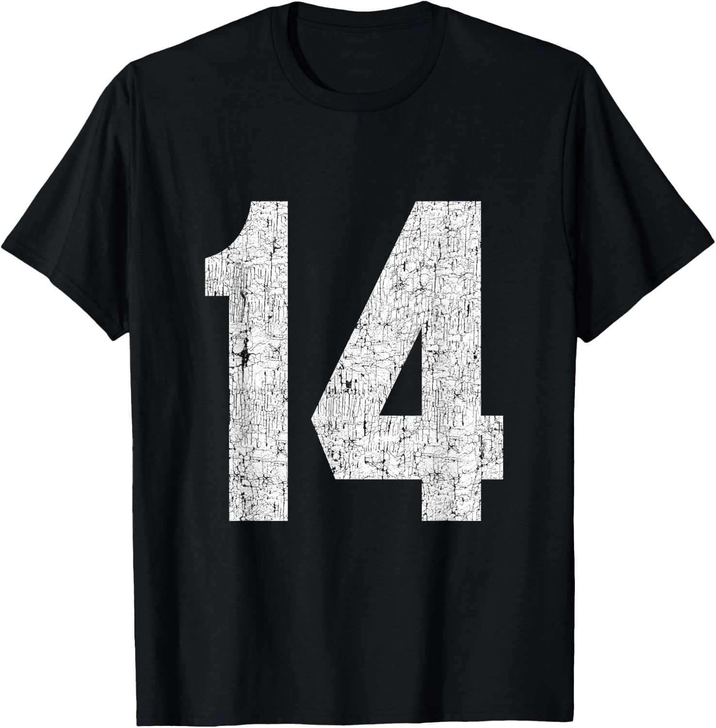 #14 Jersey Uniform Varsity Sports Number, 14th Birthday T-Shirt - T-Shirt | Black