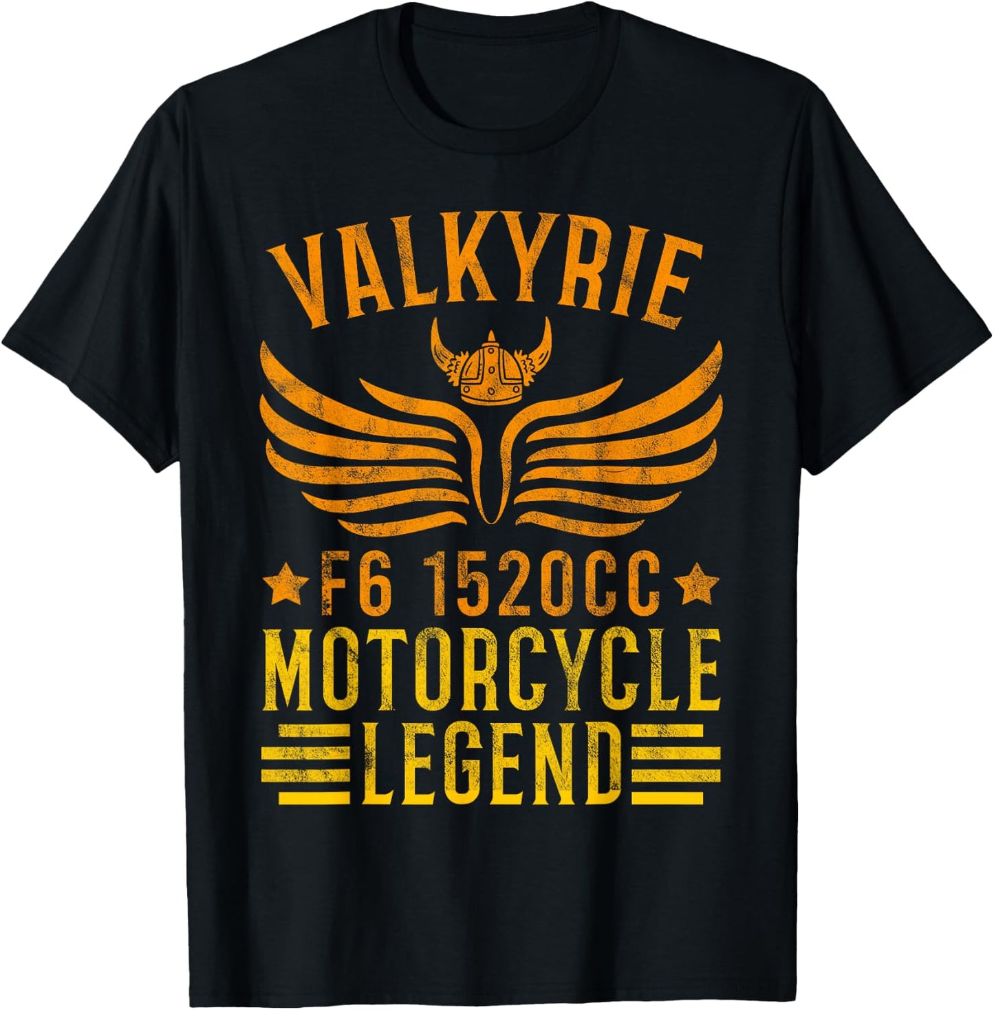 Vintage Valkyrie Motorcycle F6 1520cc Biker Mechanic Gift T-Shirt - T-Shirt | Black