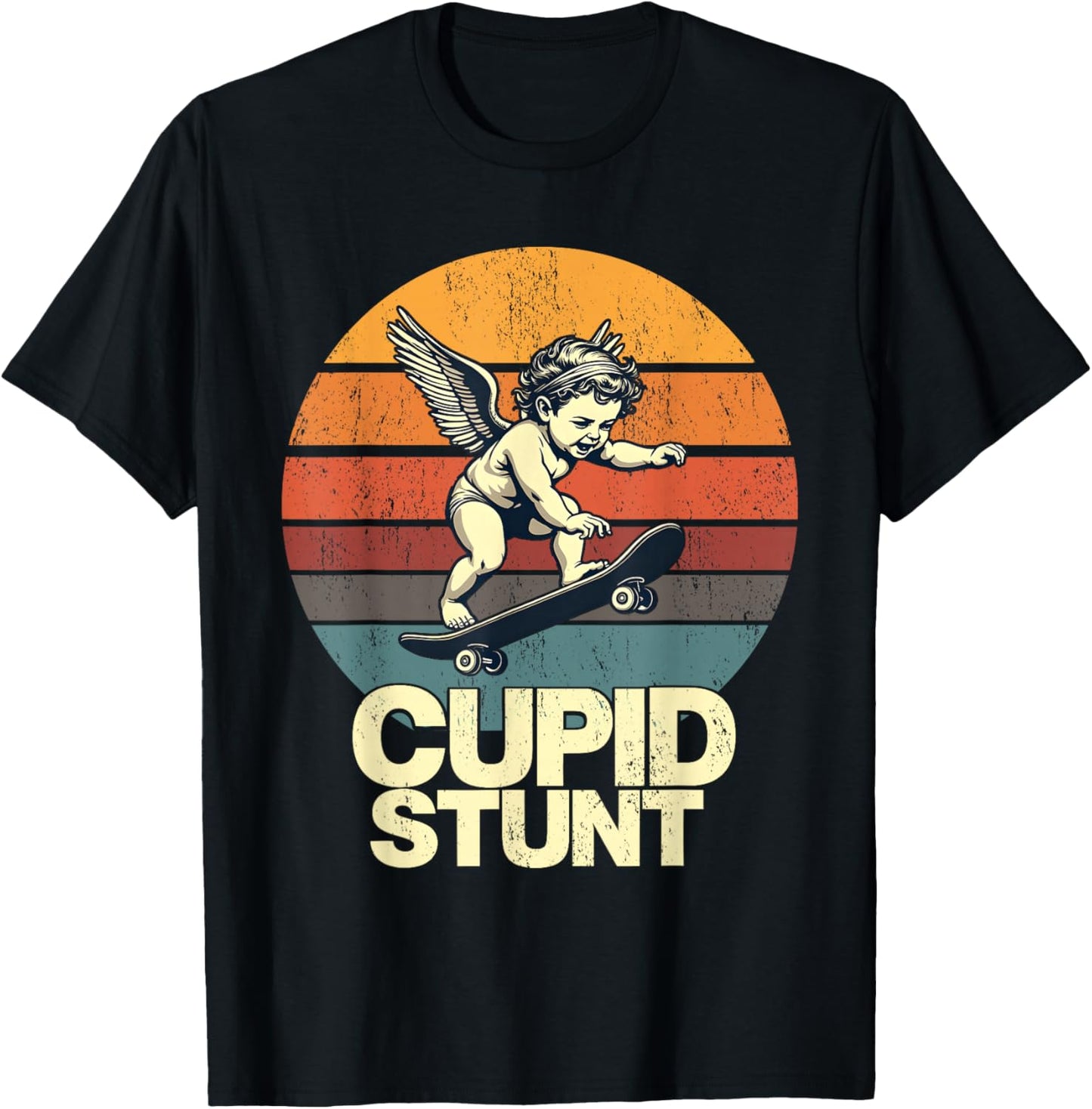 Cupid Stunt Funny Sarcastic Offensive Humor Embarrassing T-Shirt - T-Shirt | Black