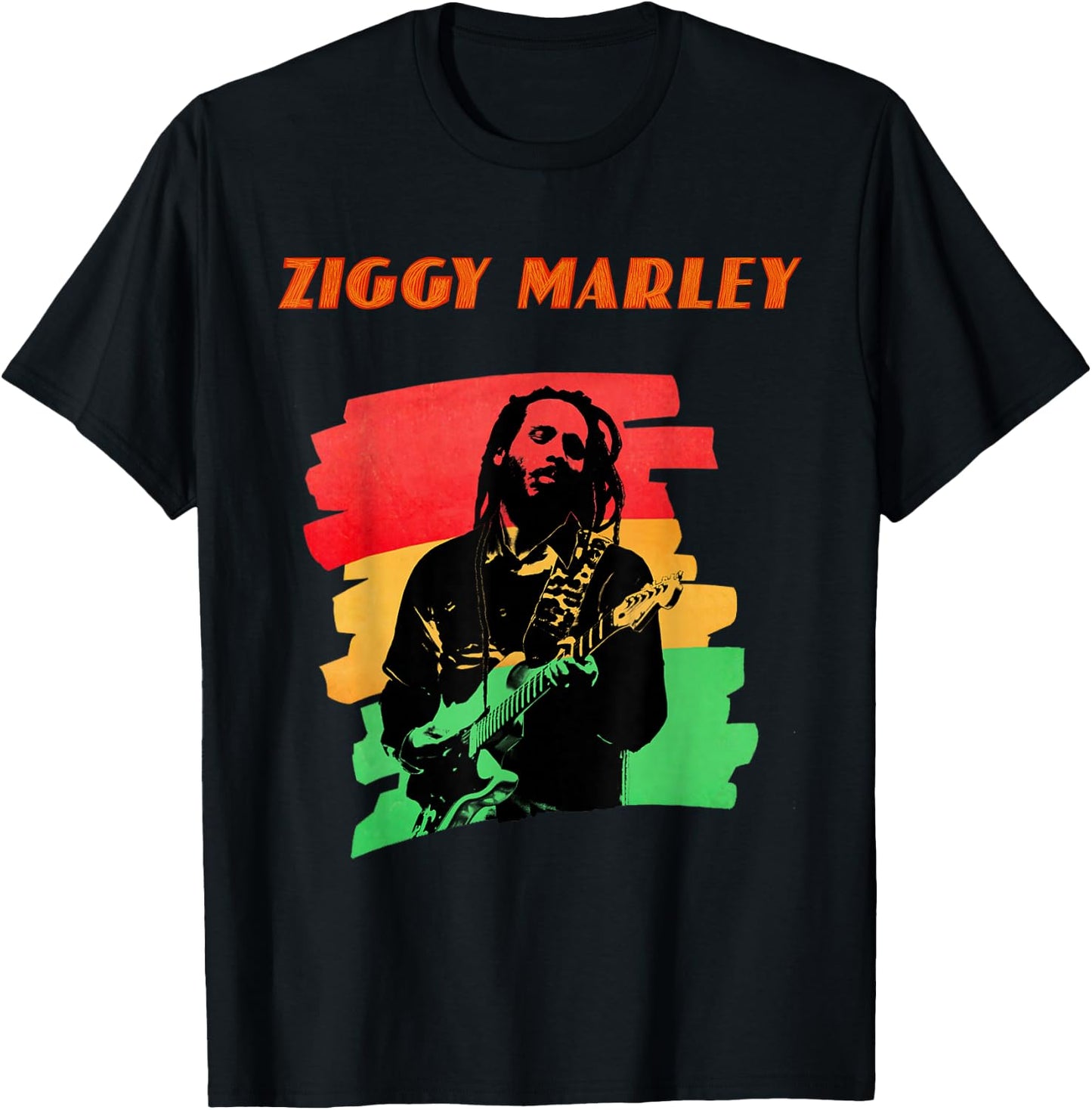 Ziggy Marley - Official Merchandise - Red Green Gold T-Shirt - T-Shirt | Black