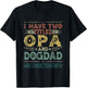I Have Two Titles Opa And Dog Dad Fathers Day Family Women Kids T-Shirt - T-Shirt | Black
