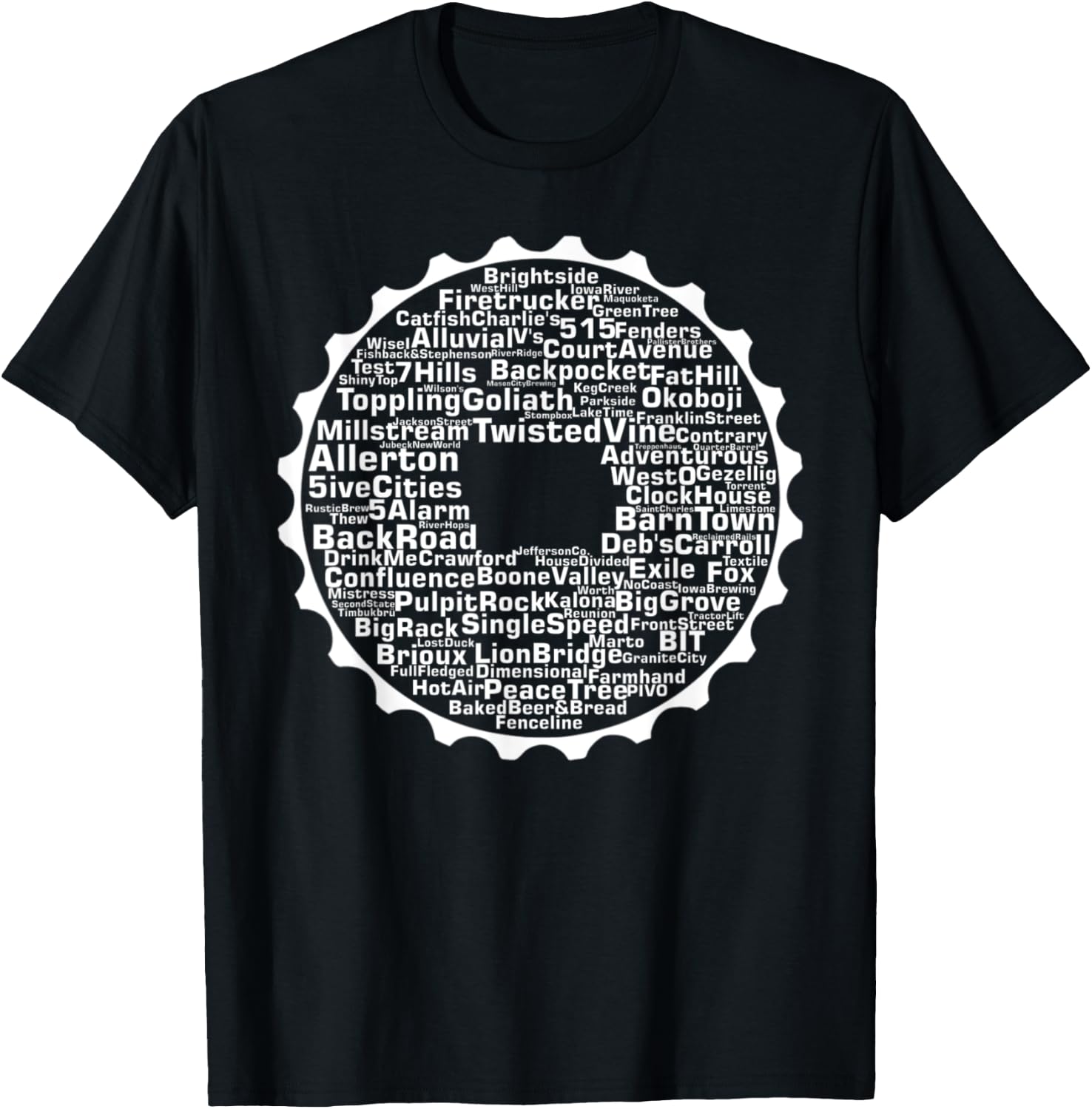 Drink Local Iowa Breweries T-Shirt - T-Shirt | Black