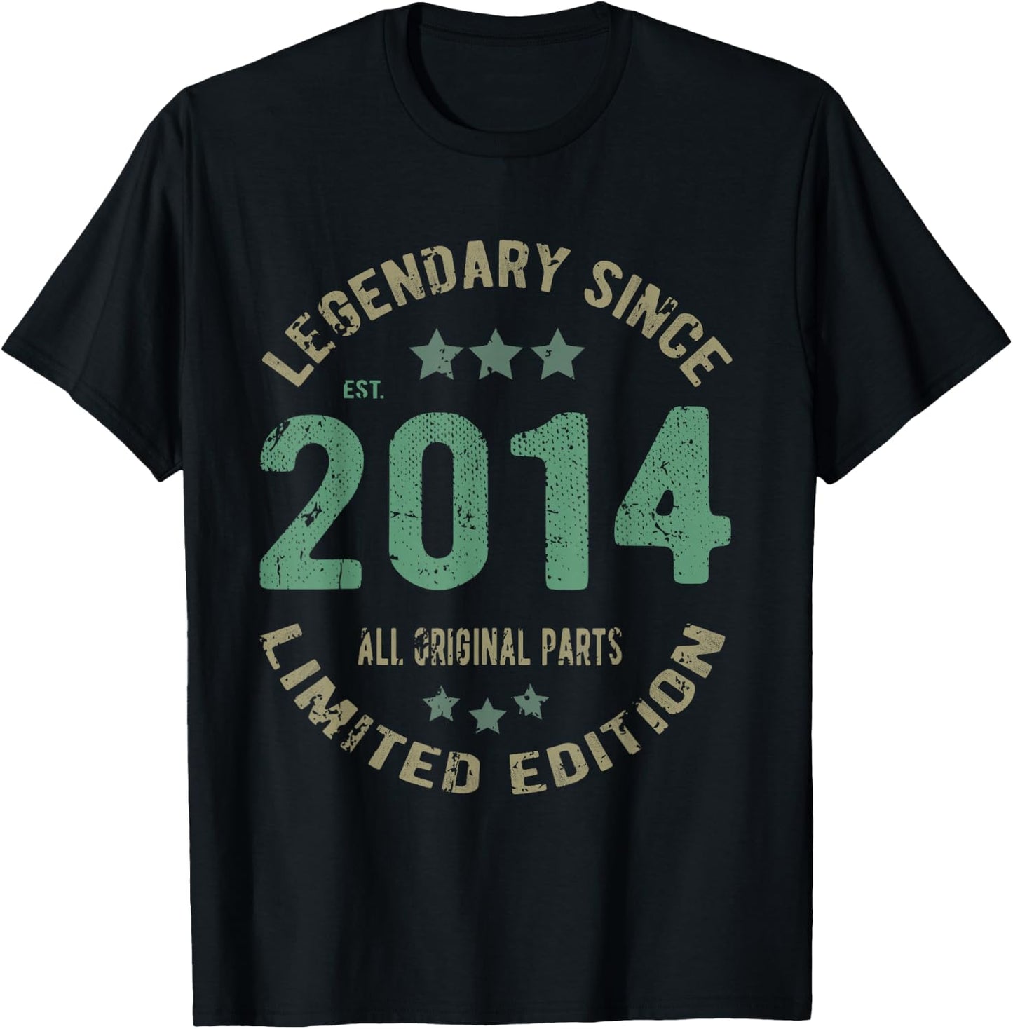 11 Year Old Bday Legend Since 2014 - Vintage 11th Birthday T-Shirt - T-Shirt | Black