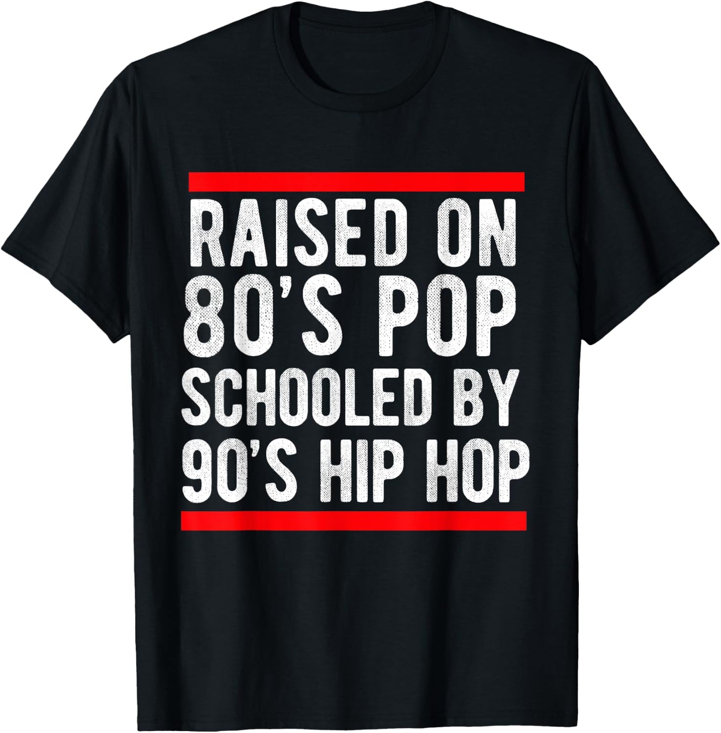 Hip Hop Men Women Boys Old School 90s Music 80's Born T-Shirt - T-Shirt | Black