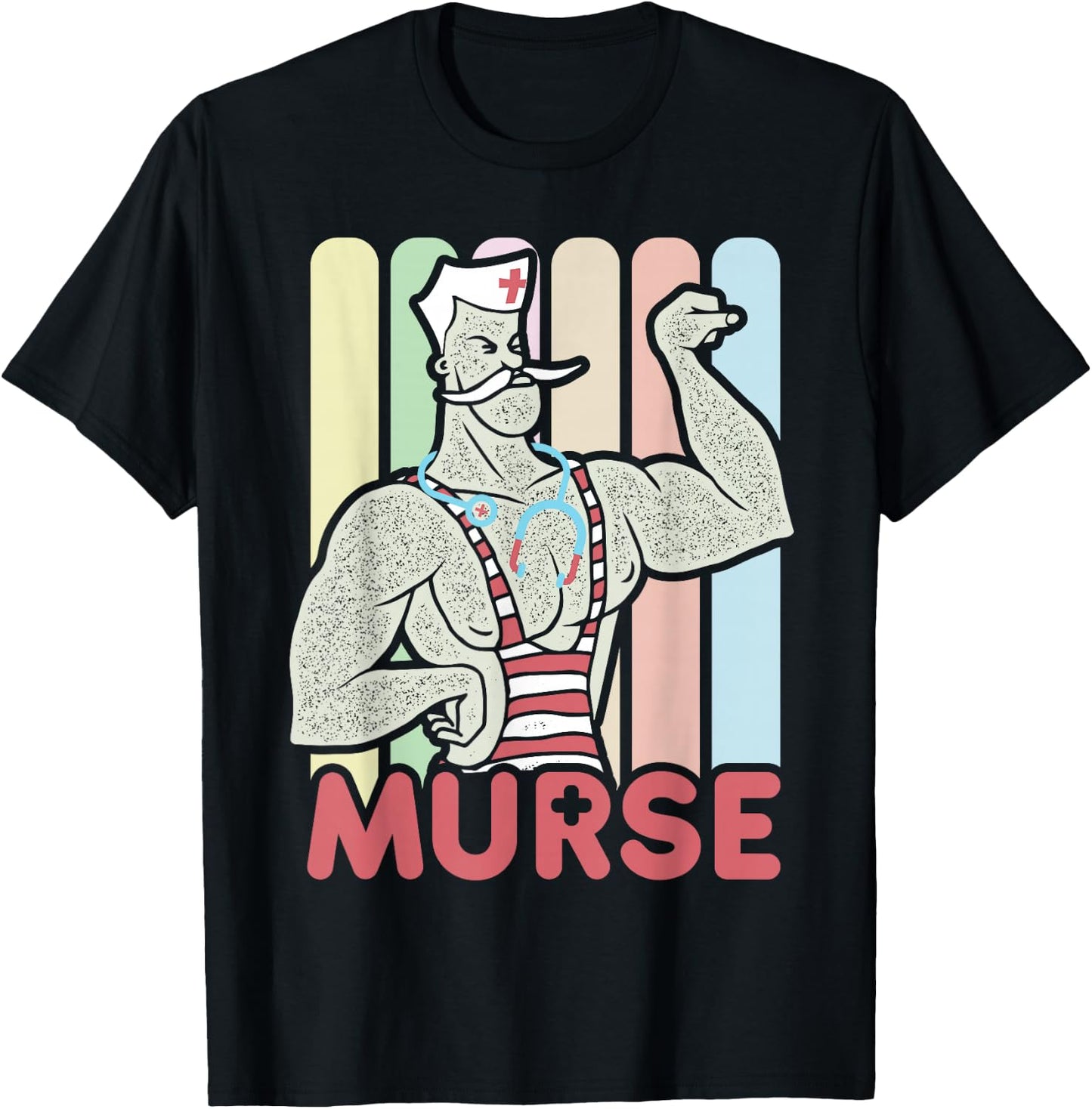 Funny Male Nurse Murse T-Shirt - T-Shirt | Black