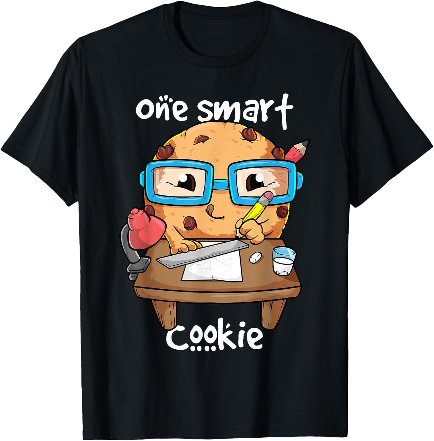 One Smart Cookie Kawaii Nerd Humour Cute Student Graduation T-Shirt - T-Shirt | Black
