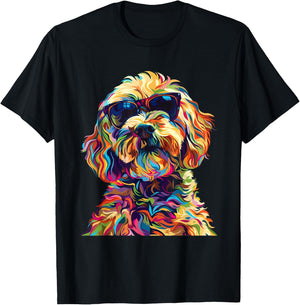 Cockapoo Lovers Design Pop Art Funny Cockapoo Dog T-Shirt - T-Shirt | Black