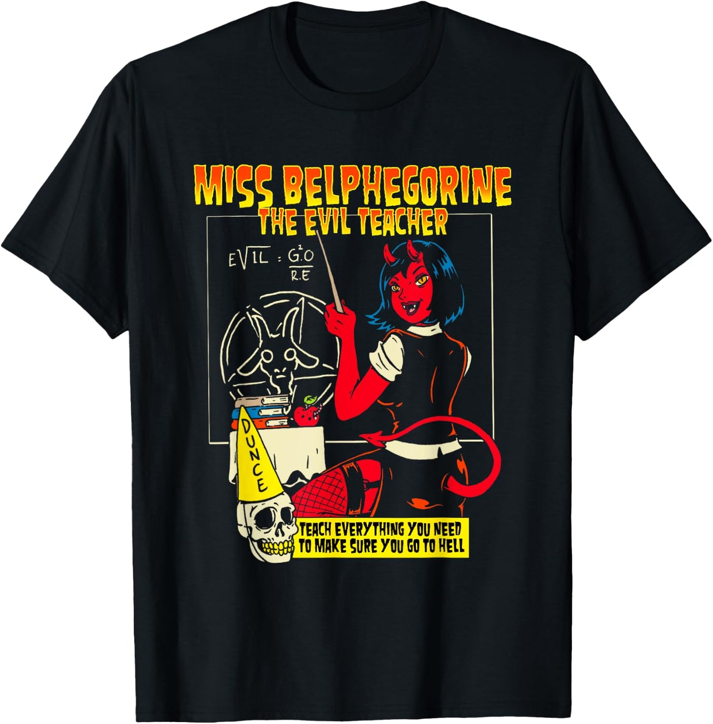 Miss Belphegorine Belphegor Demon Succubus Evil Teacher Women T-Shirt - T-Shirt | Black
