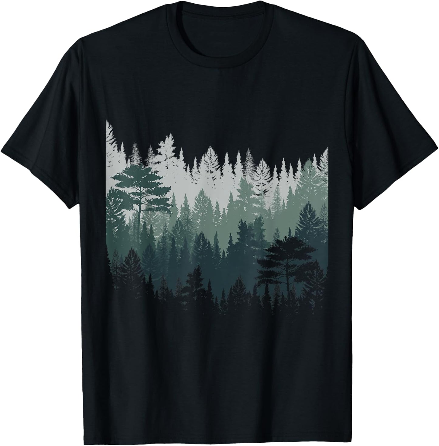 Outdoor Nature Trees Wildlife Night Forest T-Shirt - T-Shirt | Black