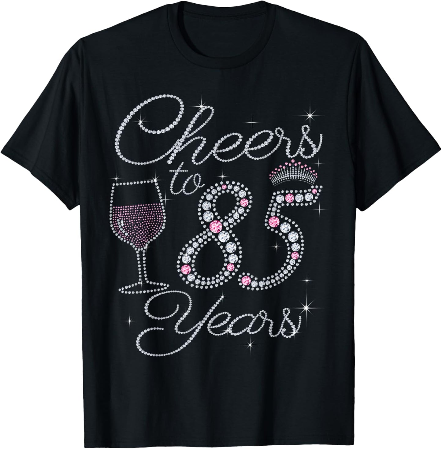 Cheers to 85 Years 1937 85Th Birthday Gift T-Shirt - T-Shirt | Black