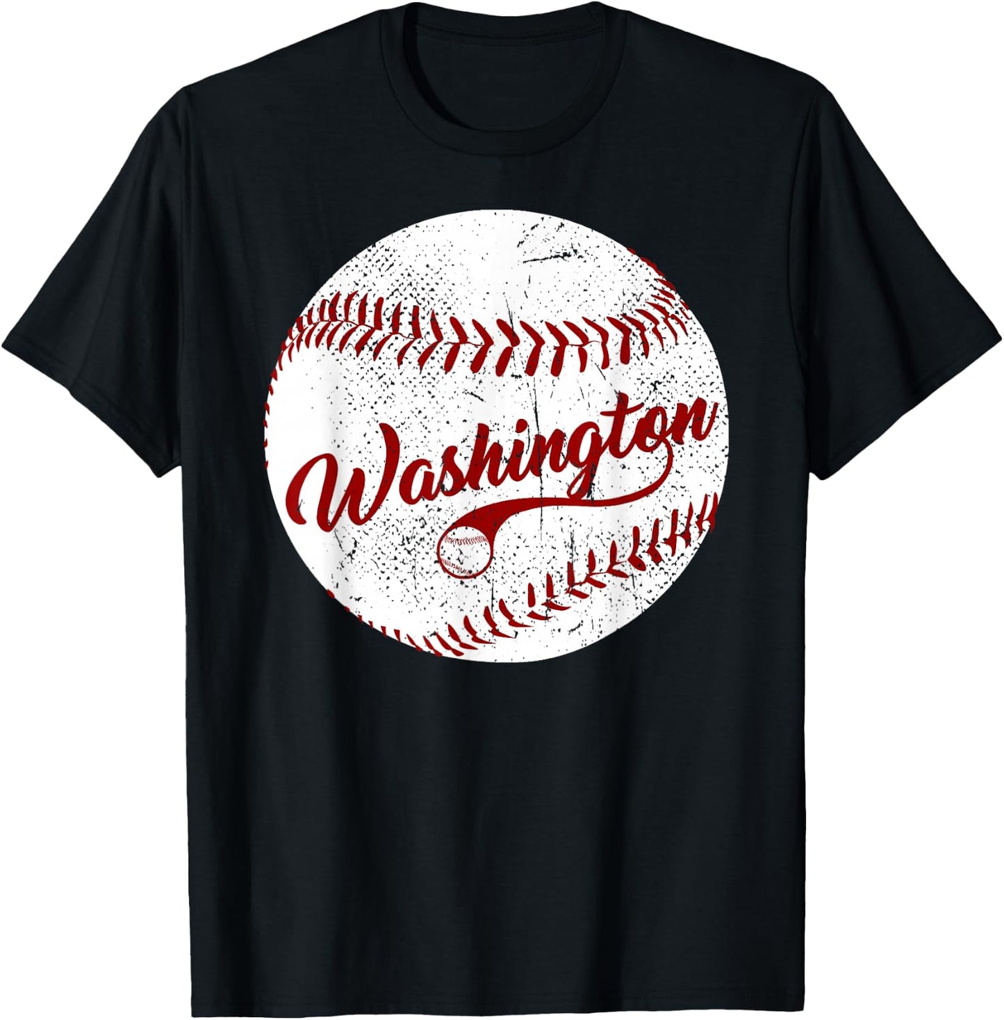 Baseball Washington DC Team, Love Baseball National Pastime T-Shirt - T-Shirt | Black