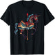 Carnival Carousel Horse Carousel Unicorn , Small, Blue T-Shirt - T-Shirt | Black