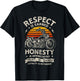 Biker Respect Honesty Trust Loyalty Retro Motorcycle Bike T-Shirt - T-Shirt | Black