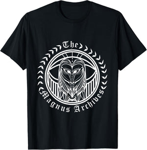 The Magnus Archives Spooky Owl T-Shirt - T-Shirt | Black