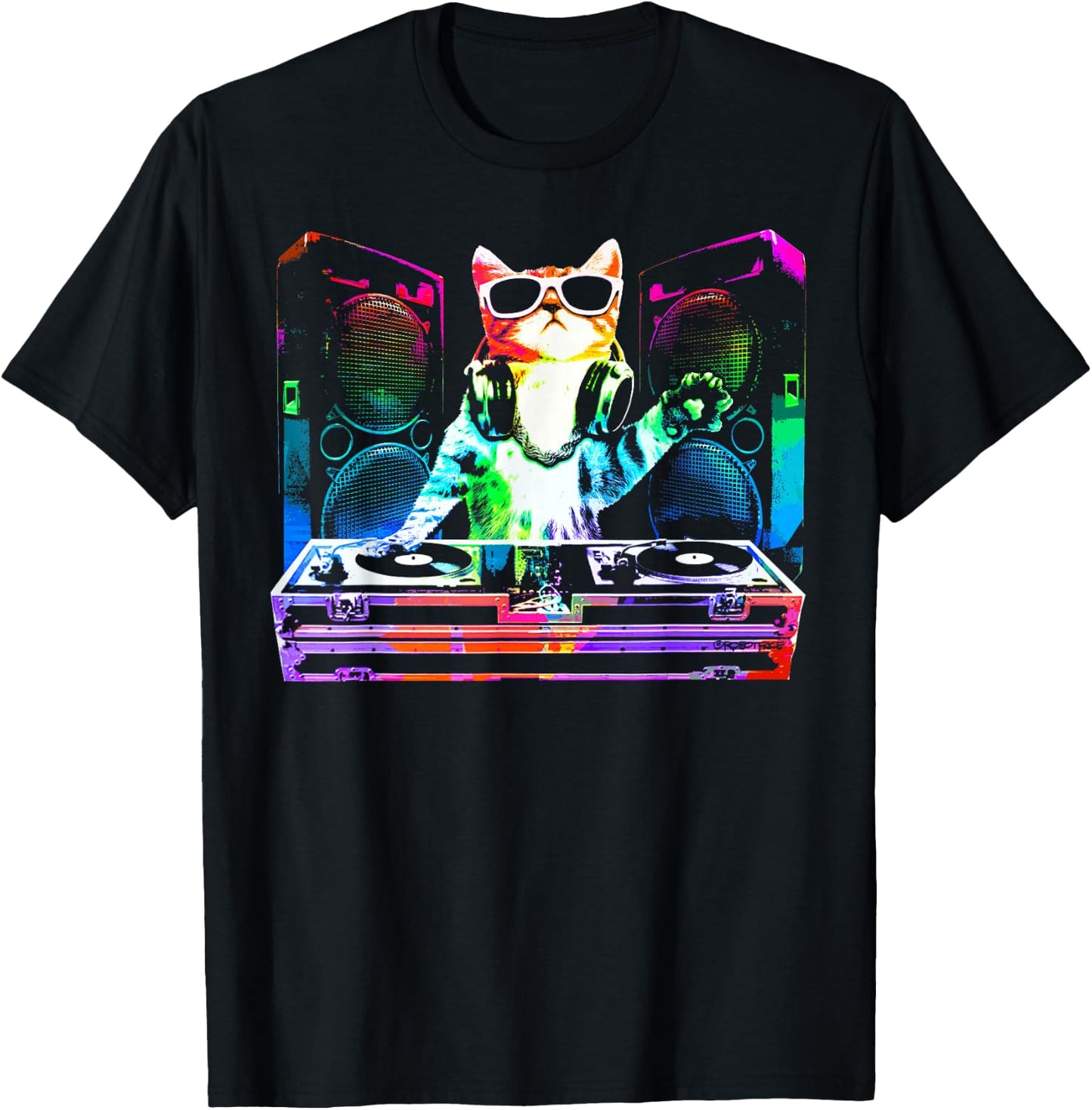House CAT (New DJ Cat Kitty) T-Shirt - T-Shirt | Black