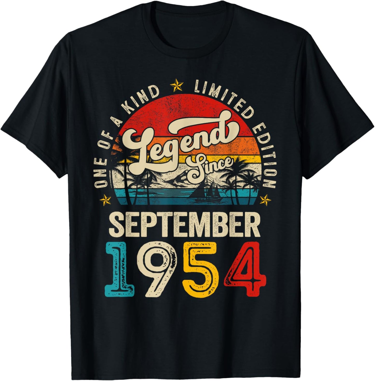 70 Years Old Legend since September 1954 70th Birthday Men T-Shirt - T-Shirt | Black