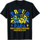 Papa Costume World Down Syndrome Awareness Day Proud Family T-Shirt - T-Shirt | Black