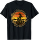 Wild Flowers and Wild Horses Vintage Sunset Country Cowgirl T-Shirt - T-Shirt | Black