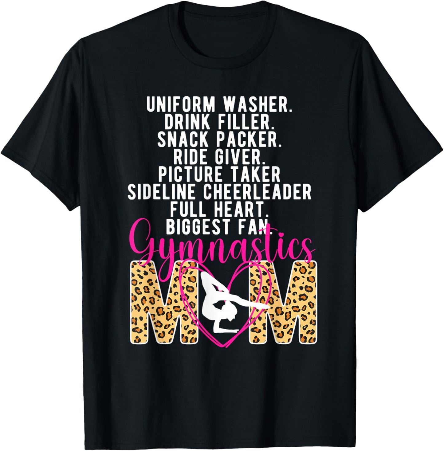 Gymnastics Mom Definition Mom Of A Gymnast Mother T-Shirt - T-Shirt | Black