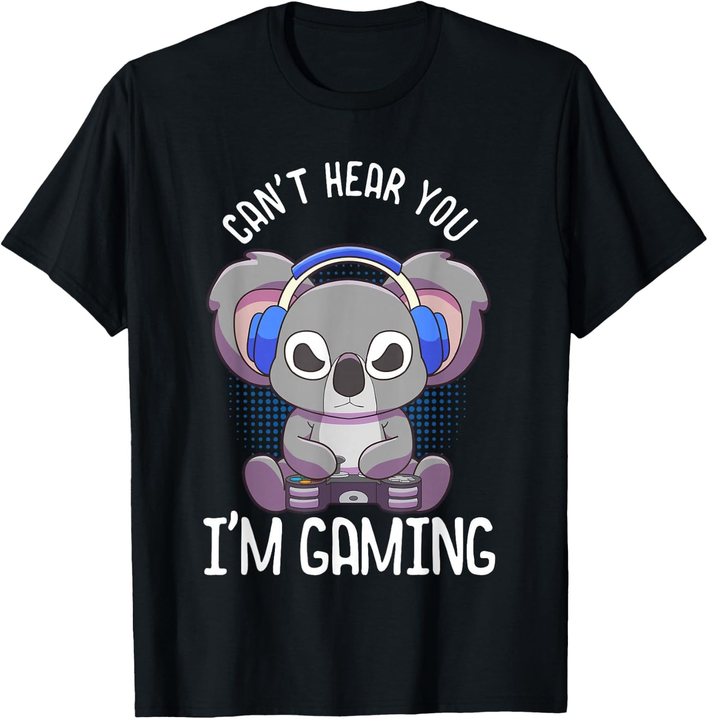 Gamer Shirt Teen Boys Girls Gift Can't Hear You I'm Gaming T-Shirt - T-Shirt | Black