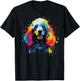 Colorful Poodle Dog T-Shirt - T-Shirt | Black