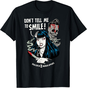 Don't Tell Me To Smile Feminist AF T-Shirt - T-Shirt | Black