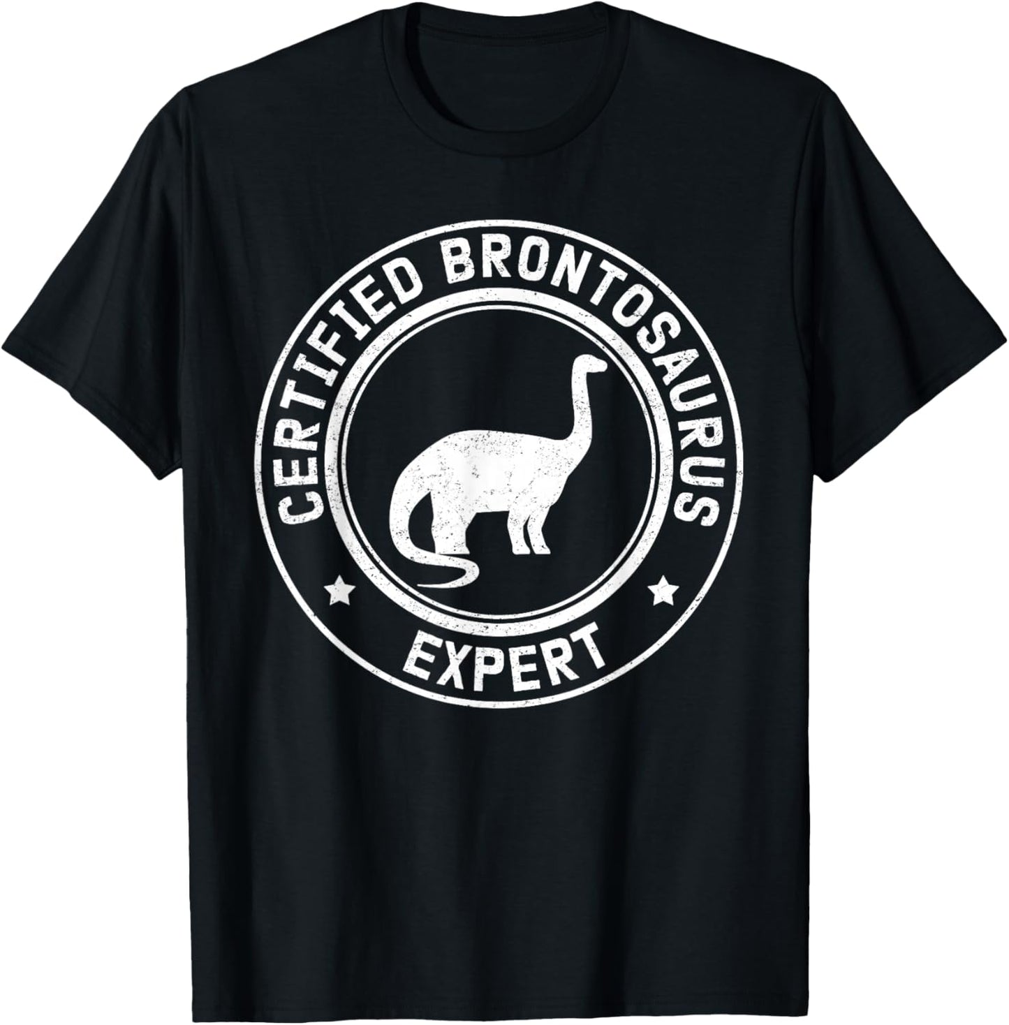Brontosaurus Expert | Dinosaurs Brontosauruses T-Shirt - T-Shirt | Black