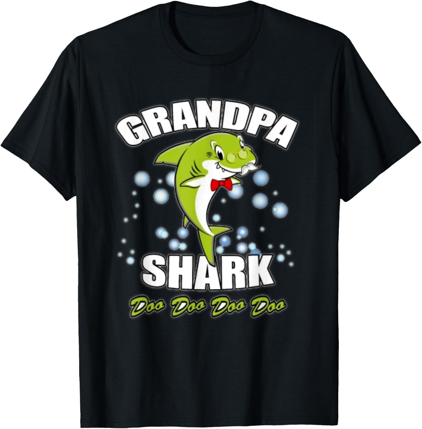 Pinkfong Grandpa Shark Official Product T-Shirt - T-Shirt | Black