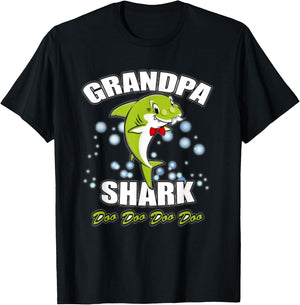 Pinkfong Grandpa Shark Official Product T-Shirt - T-Shirt | Black