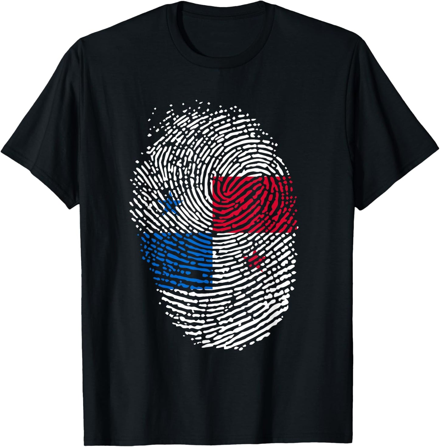 Panamanian Flag Fingerprint Panama T-Shirt - T-Shirt | Black