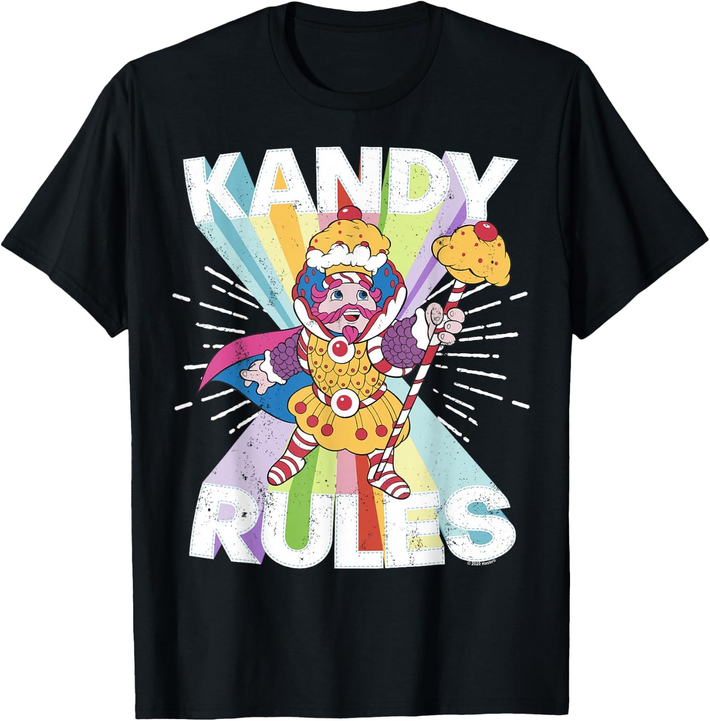 Candy Land Kandy Rules Rainbow King Kandy Vintage T-Shirt - T-Shirt | Black