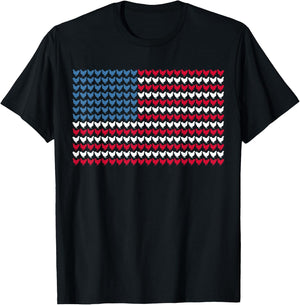 Chicken Patriotic Farmers 4th Of July Chicken American Flag Kids Men T-Shirt - T-Shirt | Black