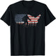 Patriotic Yeti US Flag Sasquatch Cryptozoology Gift Bigfoot T-Shirt - T-Shirt | Black