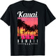 Kauai Hawaii Aloha Hawaiian Islands Surfer Souvenir T-Shirt - T-Shirt | Black