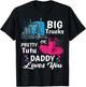 gender reveal trucks or pretty tutu family matching Daddy T-Shirt - T-Shirt | Black