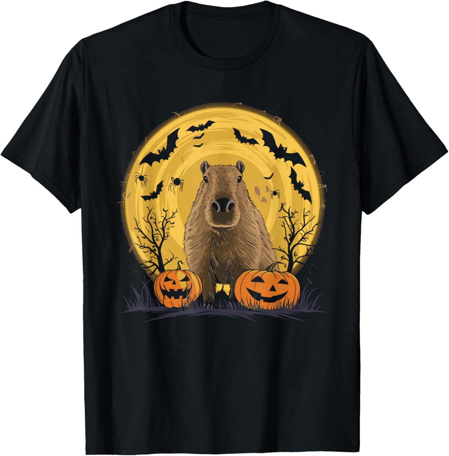 Capybara Halloween T-Shirt - T-Shirt | Black
